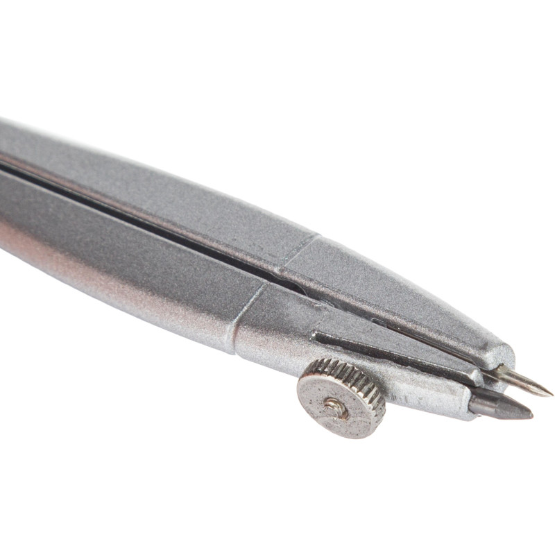 Циркуль №1School 115мм цинковый сплав пластиковый пенал серебро S01001C