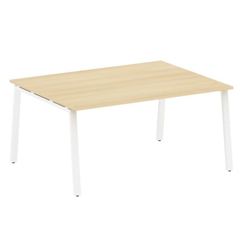 Metal System Переговорный стол (1 столешница) на А-образном м/к БА.ПРГ-1.4 Акация Лорка/Металл Белый Metal System Переговорный стол (1 столешница) на А-образном м/к БА.ПРГ-1.4 Акация Лорка/Металл Белый