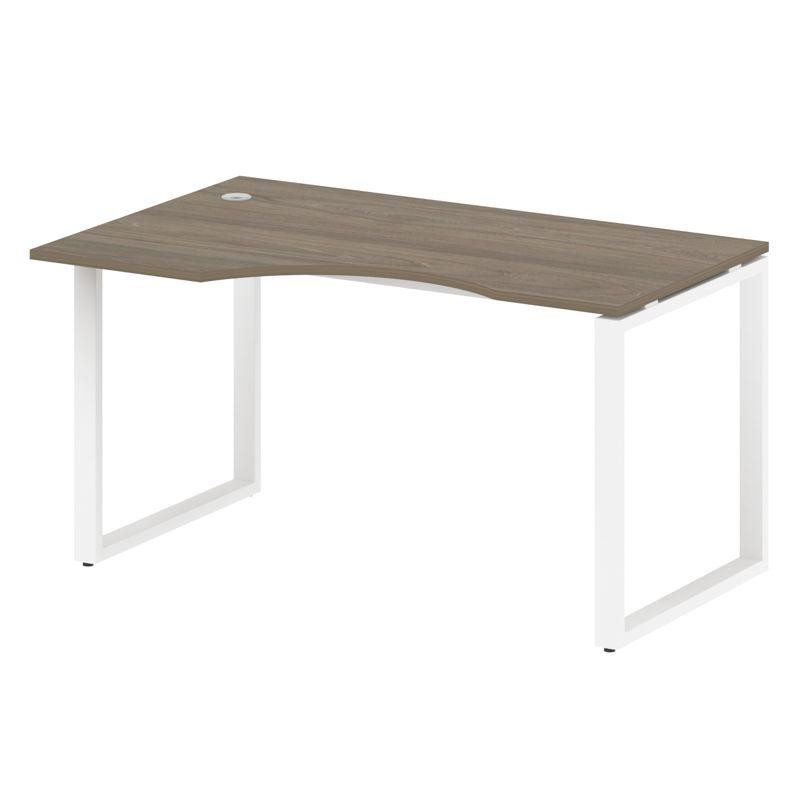 Metal System Стол криволинейный левый на О-образном м/к БО.СА-2 (L) Вяз Благородный/Металл Белый 140 Metal System Стол криволинейный левый на О-образном м/к БО.СА-2 (L) Вяз Благородный/Металл Белый 140