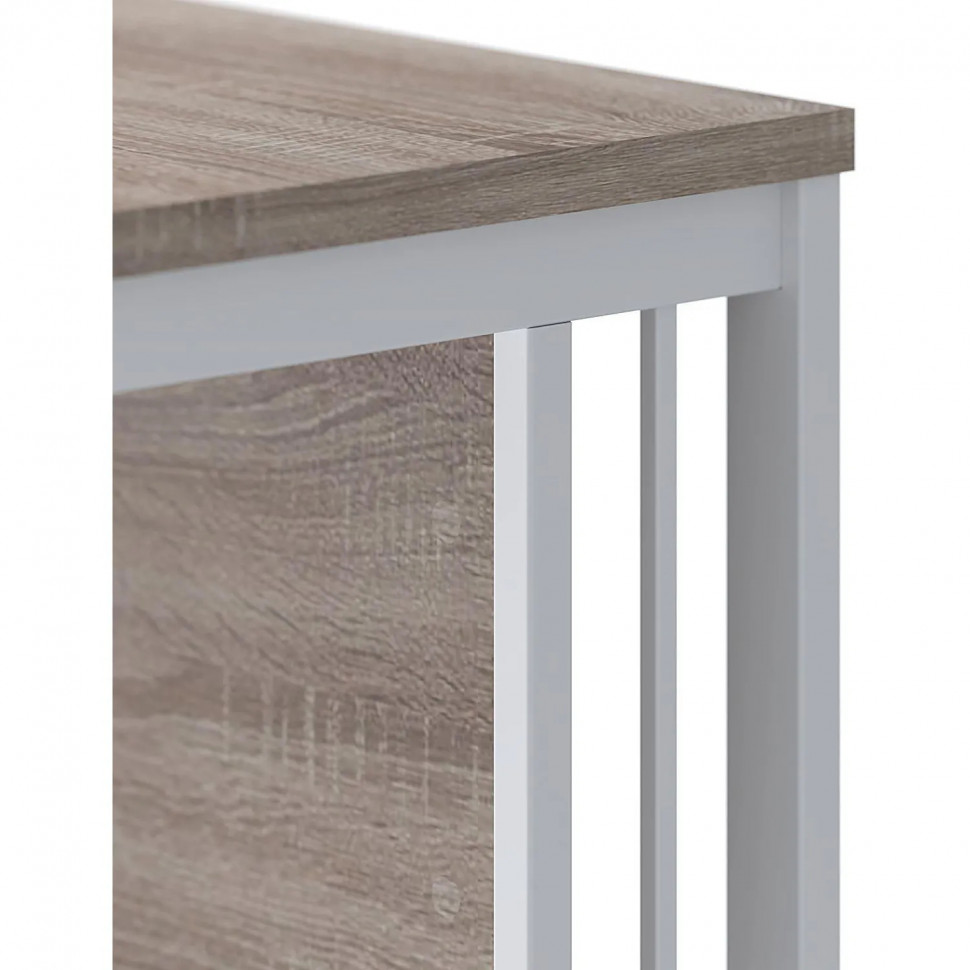 Стол Комус Мебель К-Loft 241S014 1180х670х752 дуб сонома темн/белый