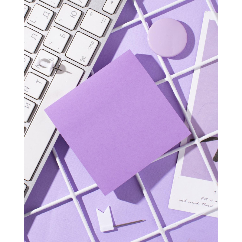 Стикеры Attache Selection с клеев. краем 76х76, неон, фиолет. 100л