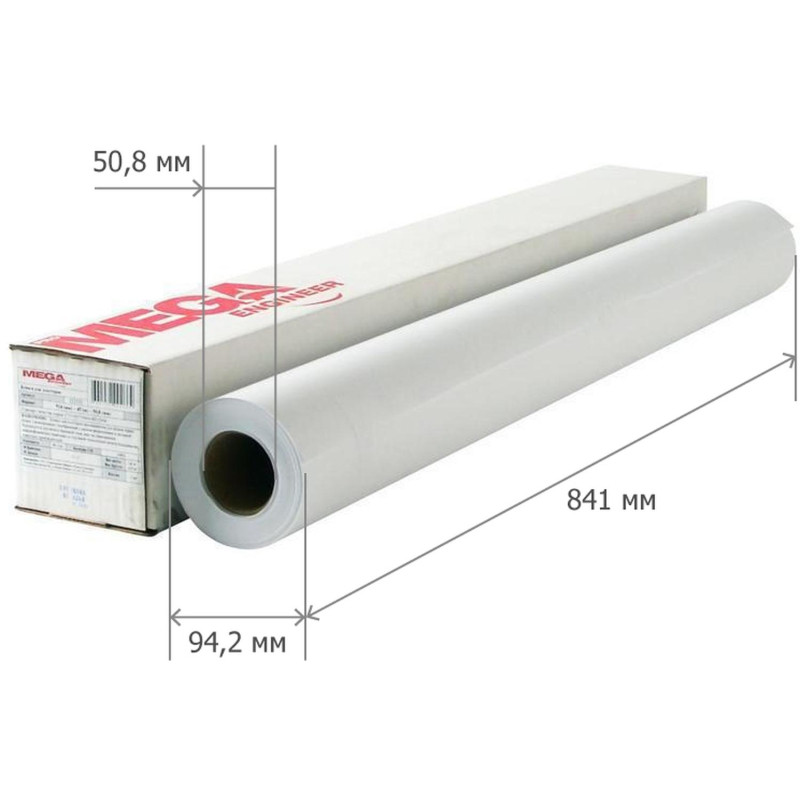Бумага широкоформатная InkJet 80г 841ммх45м 50,8мм
