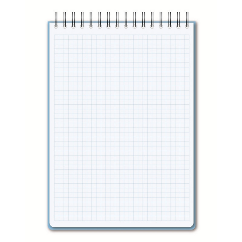 Блокнот А5,60л,кл,спир,пласт.обл,тонир.бл. Attache Bright colours Голубой