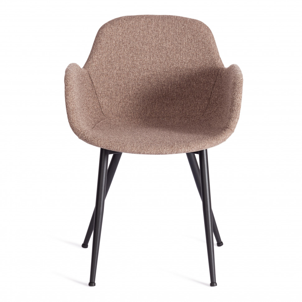 Кресло VALENTINO (mod. PC45-2) / 1 шт. в упаковке металл/экокожа/ткань, 55 х 58 х 81 см, Brown (коричневый)/чёрный