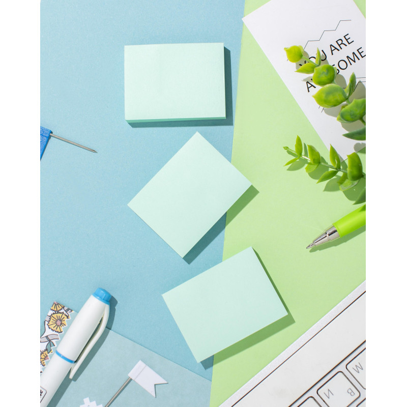 Стикеры ATTACHE Bright colours с клеев.краем 38х51 салатовый 100л. 3 шт/наб