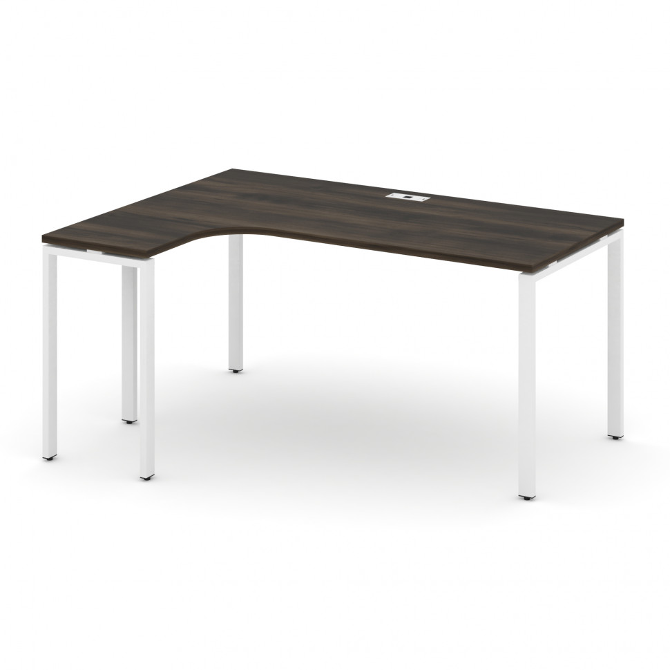 Concept Стол эргономичный CN.OSA-002(L) Дуб Мали/Металл Белый 1580*1180*750