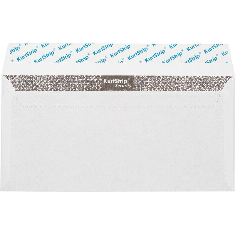 Конверт белый E65 стрип security 110х220 80г КОМУС 50шт/ уп