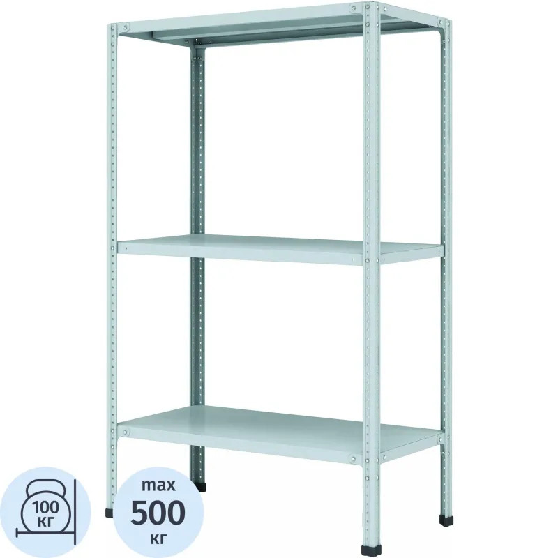 Стеллаж металлический 0MX_P_МС-133 с 3-мя полками 700х300х1000