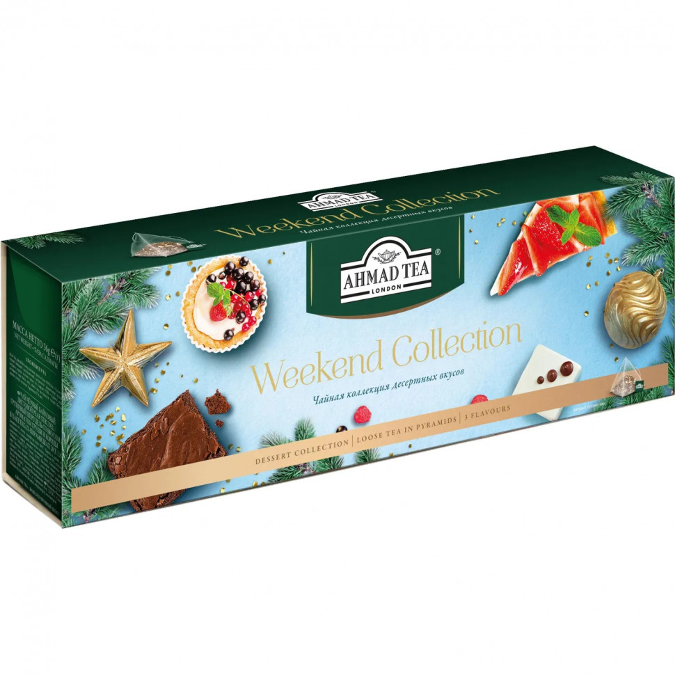 Чай Ahmad Tea Викэнд Коллекшн, лист чай в пирамид, 3x20x1.8г (N069W-1M) НГ