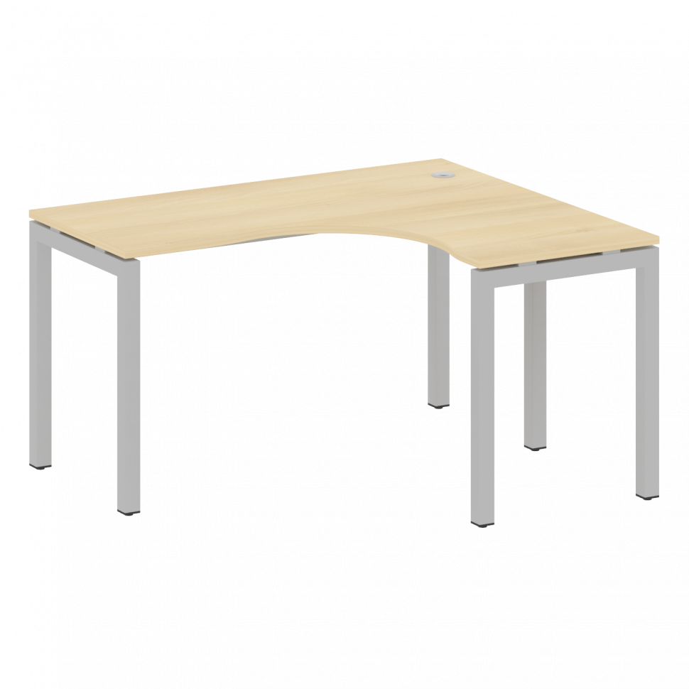 Metal System Quattro Стол криволинейный правый на П-образном м/к 50БП.СА-3 (R) Акация Лорка/Металл С