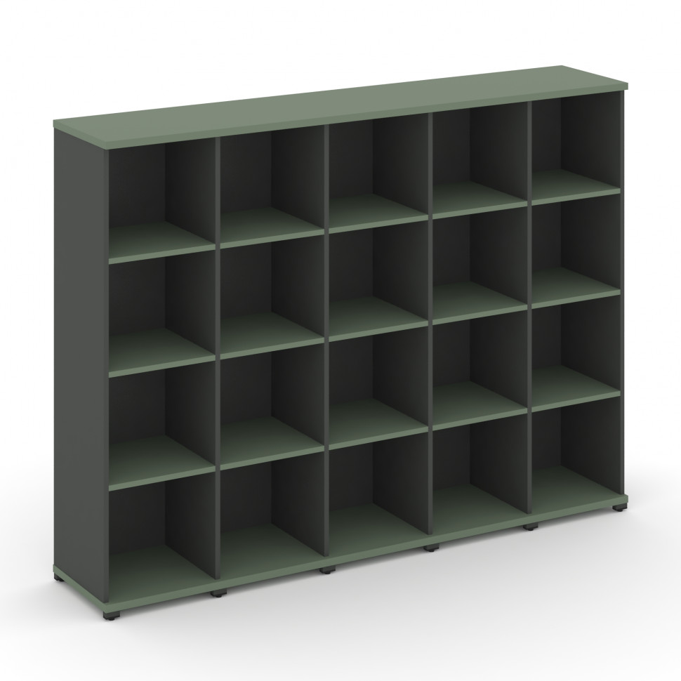 Concept Стеллаж 5 узких секций, 4 ниши CN.STU-450 Кобо/Антрацит/Металл Антрацит 2084*420*1554