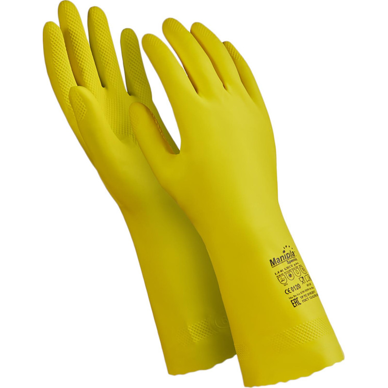 Перчатки защитные латекс Manipula БЛЕСК (L-F-01/CG-941) р.7-7,5 (S),ПС