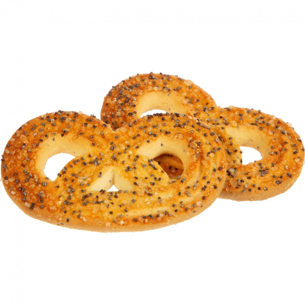 Печенье Хлебный спас Крендельки маковые сдобное с сахаром  320г 2404