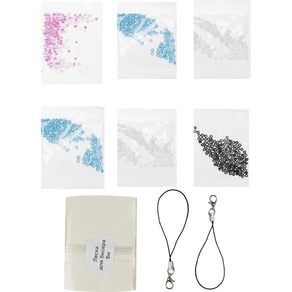 Набор для изготовления Фигурки из бисера.Брелоки Котенок, зайчонок, Бис-102