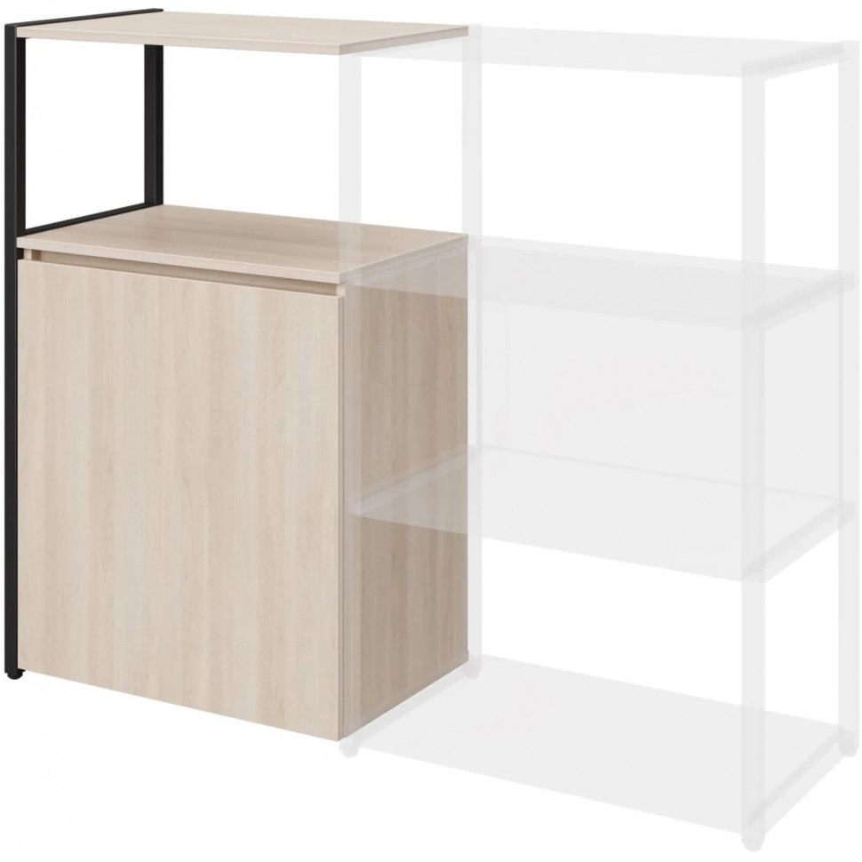 Полустеллаж для документов K-Loft  241H023 645х400х1068 дуб сканд/черный