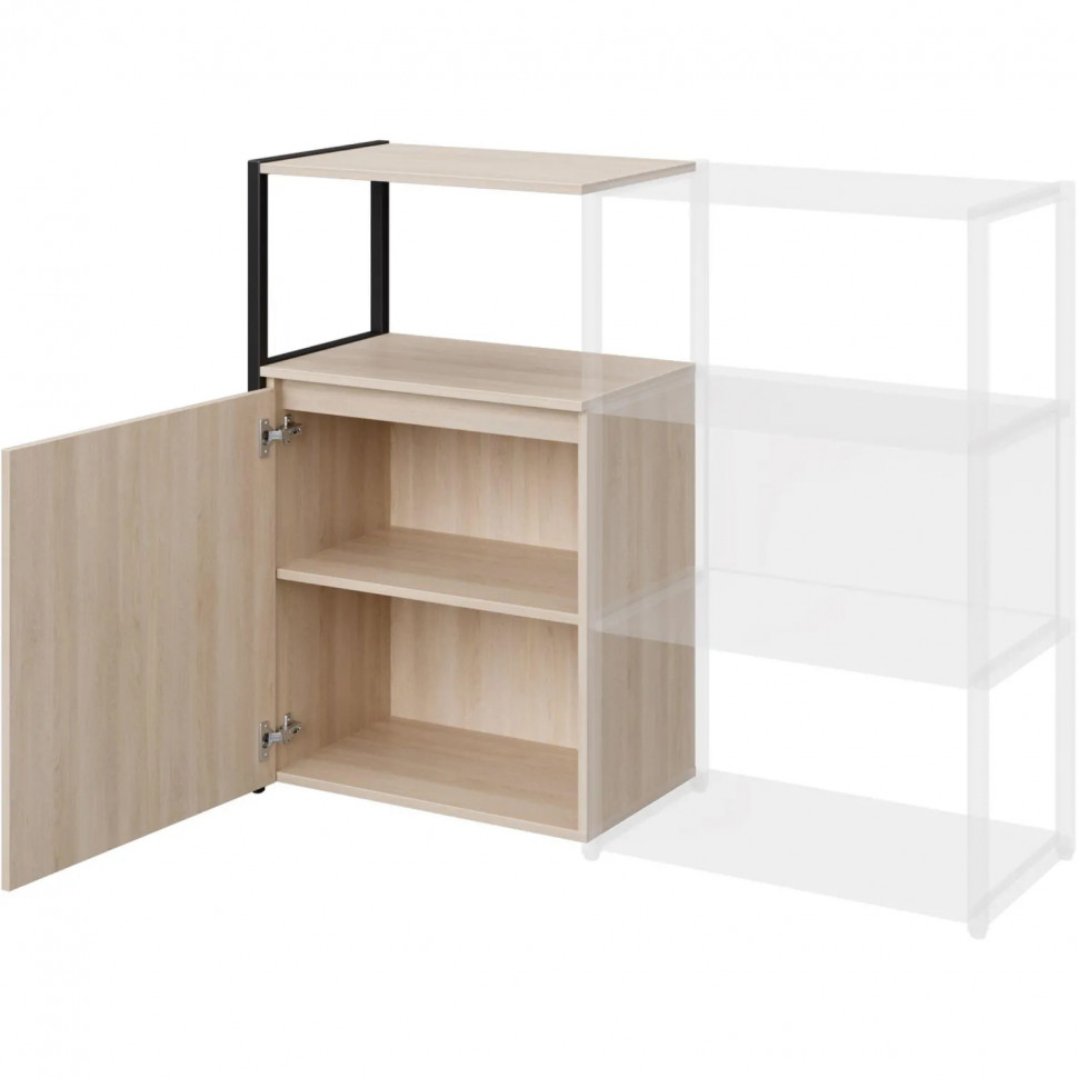 Полустеллаж для документов K-Loft  241H023 645х400х1068 дуб сканд/черный