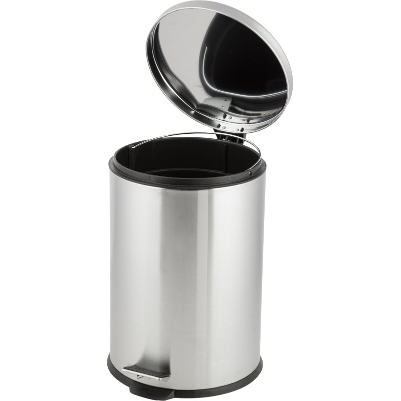 Ведро мусорное с педалью 20 л, матовое, нержавеющая сталь
