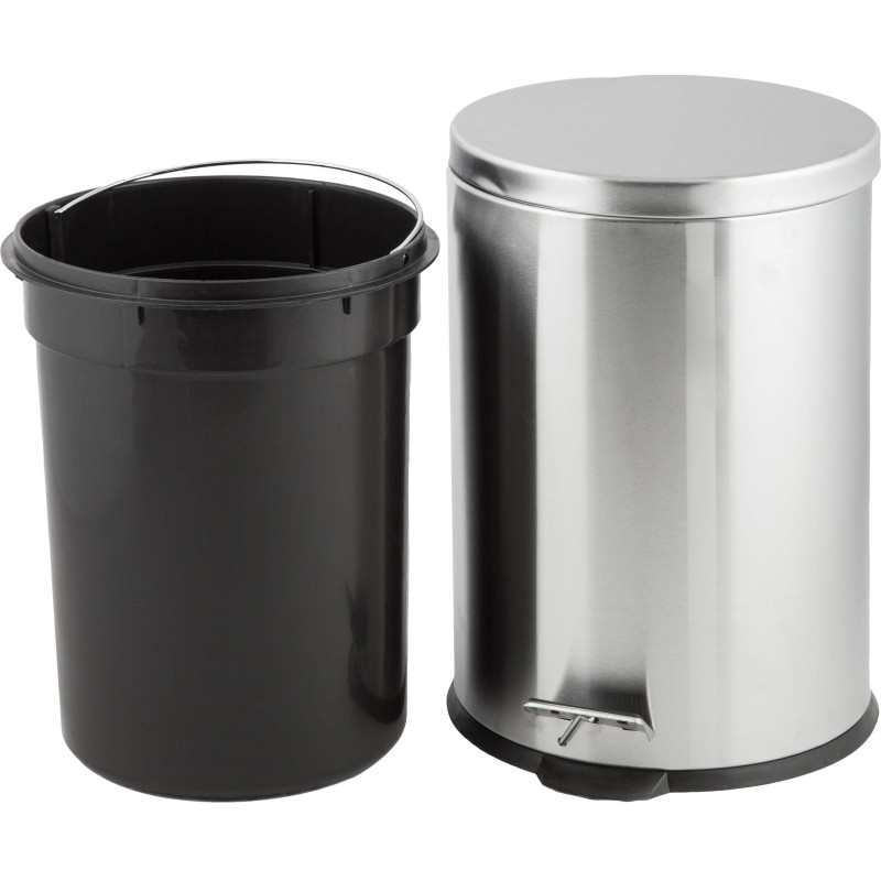 Ведро мусорное с педалью 20 л, матовое, нержавеющая сталь