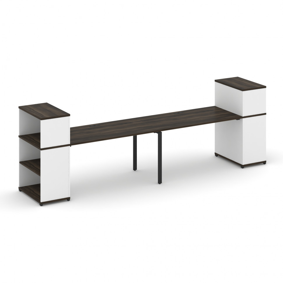 Concept Рабочая станция с опорными стеллажами с надставкой низ. CN.ORS-211 Дуб Мали/Белый Бриллиант/ Concept Рабочая станция с опорными стеллажами с надставкой низ. CN.ORS-211 Дуб Мали/Белый Бриллиант/