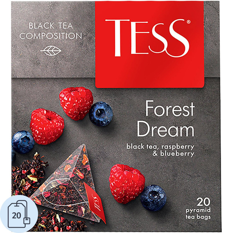 Чай TESS FOREST DREAM черный пирамидки 20шт