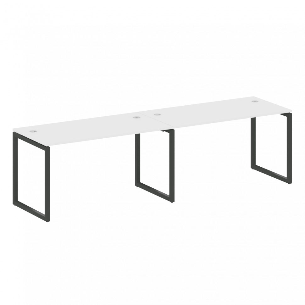 Metal System Quattro Рабочая станция на 2 места на О-образном м/к 40БО.СМ-2.3 Белый/Металл Антрацит Metal System Quattro Рабочая станция на 2 места на О-образном м/к 40БО.СМ-2.3 Белый/Металл Антрацит