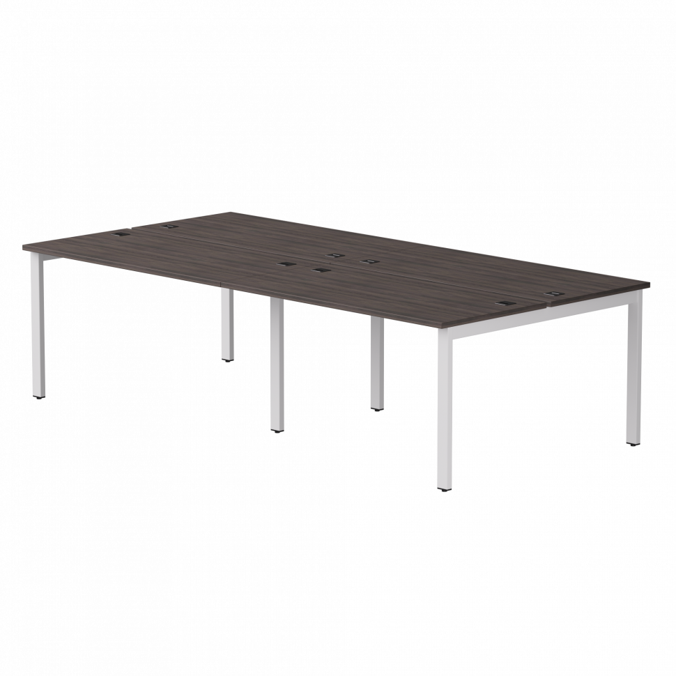 Бенч-система на 4 места Everprof EVO (ЭВО) на металлокаркасе 2360х670(1370)x755 Дуб Пасадена/Белый