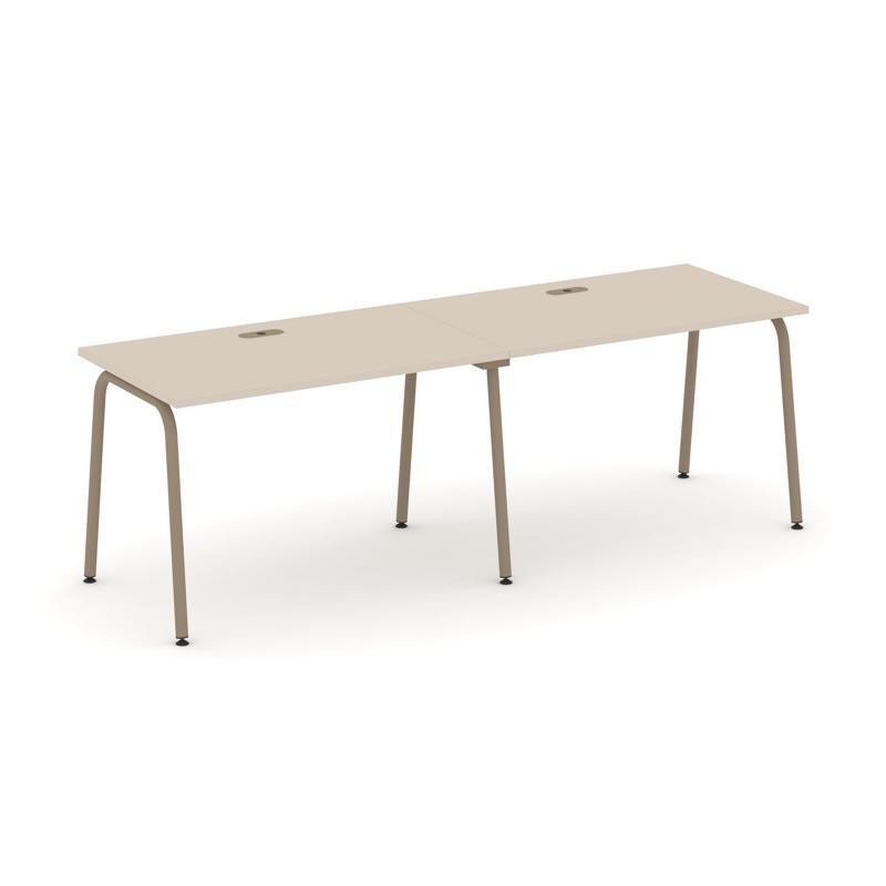 Estetica Рабочая станция 2 места ES.RS-2.2-LK Капучино/Металл Латте 2360*730*750