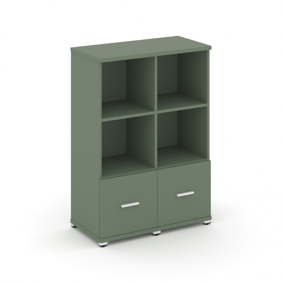 Concept Шкаф 2 узкие секции, 3 ниши CN.STU-321 W Кобо/Металл Белый 836*420*1186