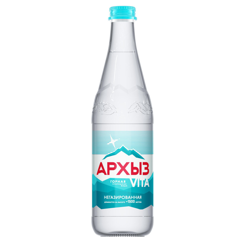 Вода минеральная Архыз Vita природ. столов., негаз., стекло, 0,5л