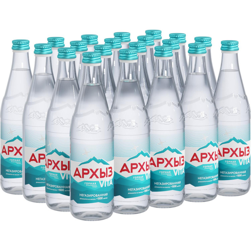 Вода минеральная Архыз Vita природ. столов., негаз., стекло, 0,5л