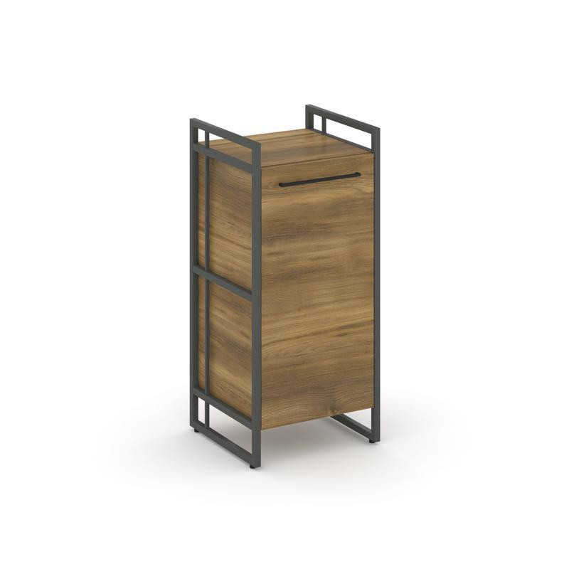 Rift Шкаф 2 ниши узкий RF.SU-21 (R) Сандал Янтарный/Металл Антрацит/Черный Ручки 420*396*924