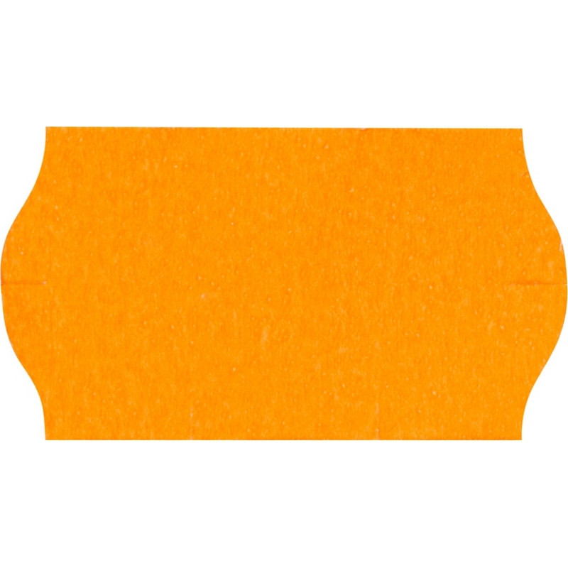 Этикет-лента Эконом 22х12 оранж волна 1000шт/рул 10рул/уп