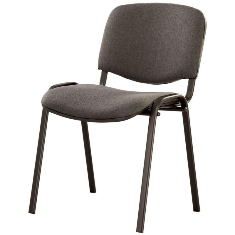 Стул UA_EChair ISO WIN(ИЗО) черн, ткань серая С-38
