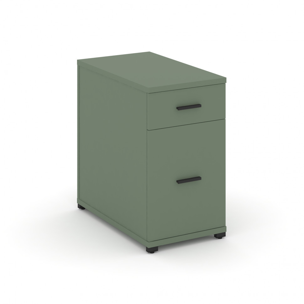 Concept Тумба опорная/приставная 1 ящ.+1 распаш. фасад CN.TGO-005 B Кобо/Металл Черный 420*720*750