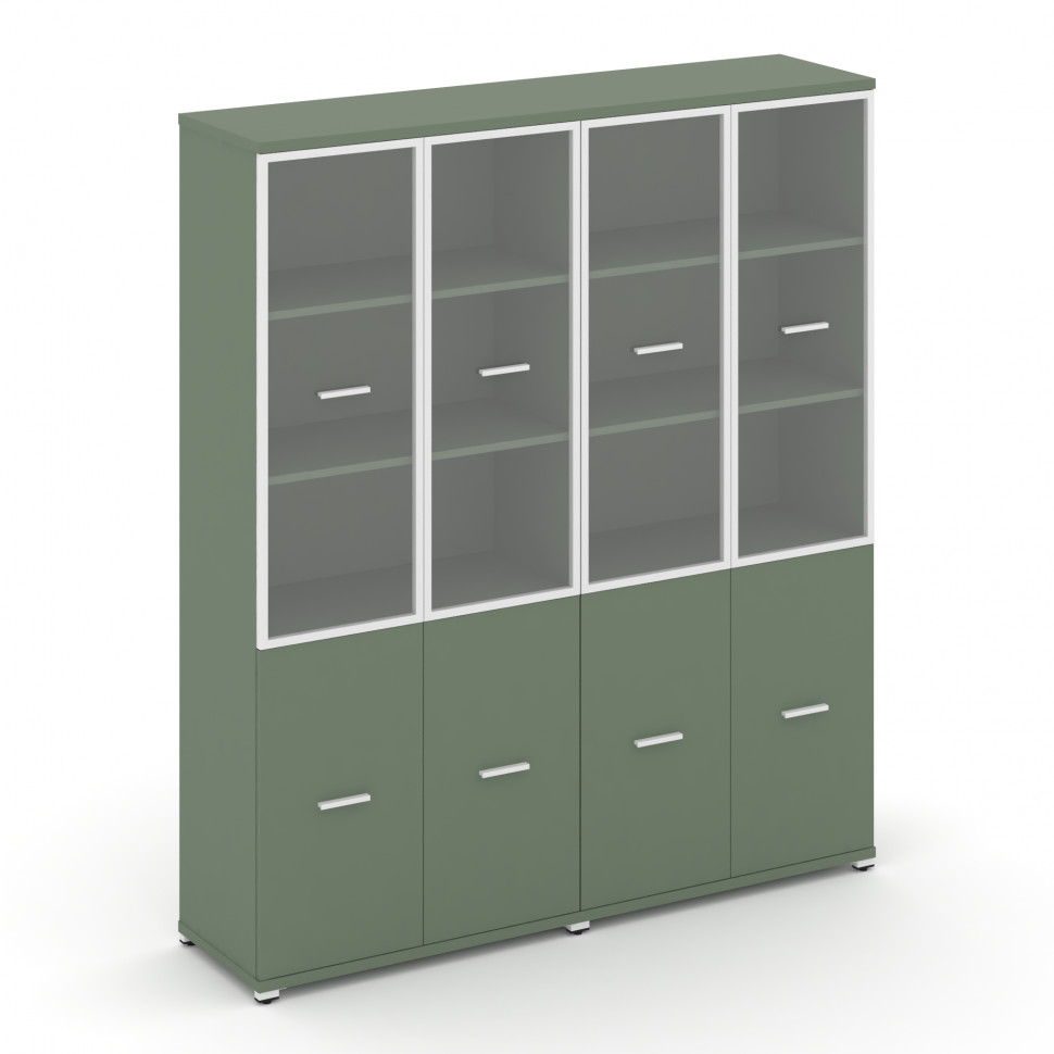 Concept Шкаф 2 широкие секции, 5 ниш CN.STS-522 RPW W Кобо/Металл Белый/Прозрачный 1668*420*1922 Concept Шкаф 2 широкие секции, 5 ниш CN.STS-522 RPW W Кобо/Металл Белый/Прозрачный 1668*420*1922