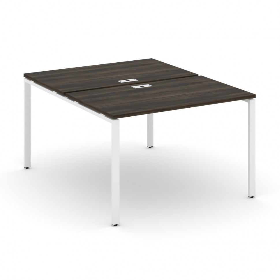 Concept Рабочая станция на 2 места CN.DRS-002 Дуб Мали/Металл Белый 1180*1480*750