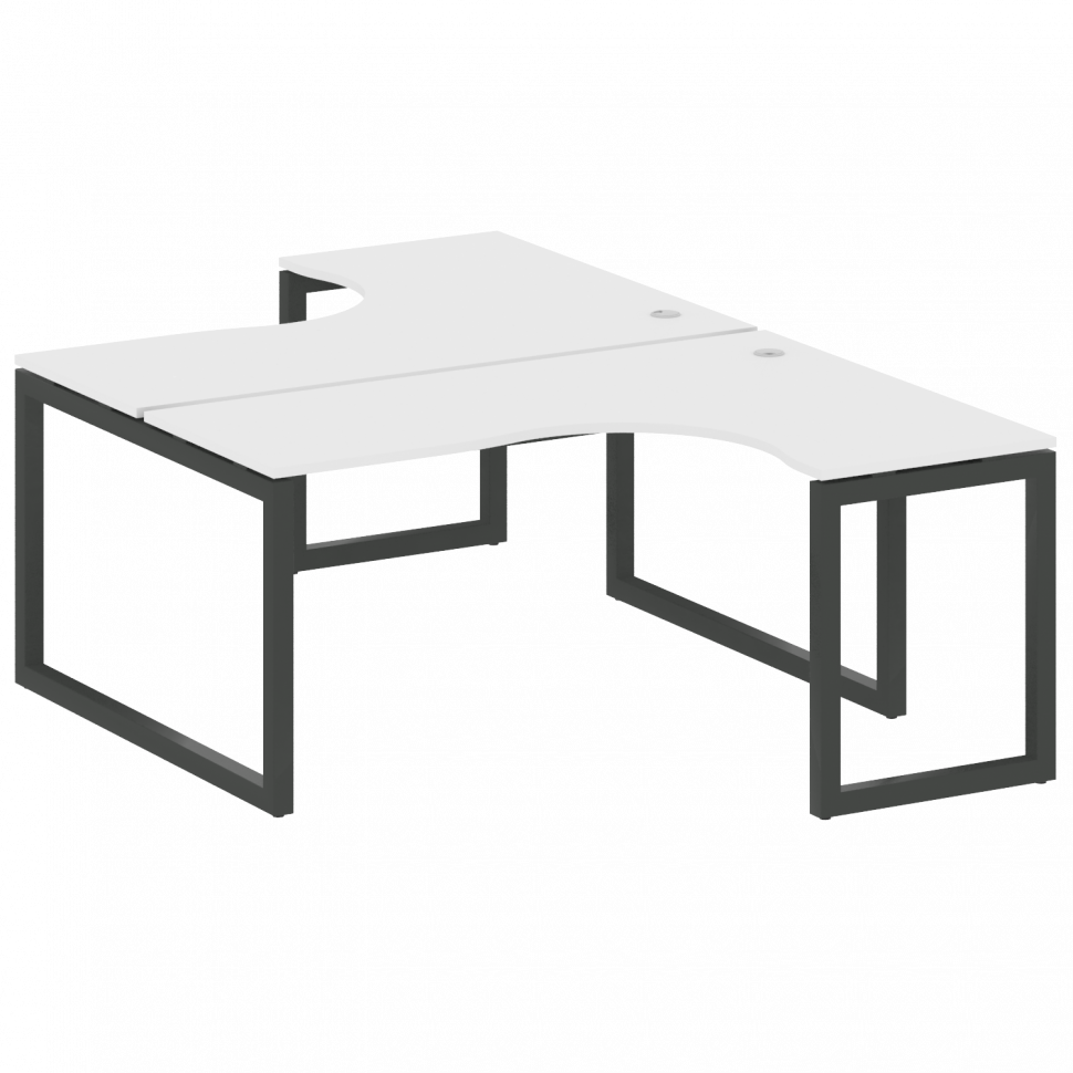 Metal System Quattro Рабочая станция криволинейная на О-образном м/к 50БО.РАС-СА-2.4 Белый/Металл Ан Metal System Quattro Рабочая станция криволинейная на О-образном м/к 50БО.РАС-СА-2.4 Белый/Металл Ан