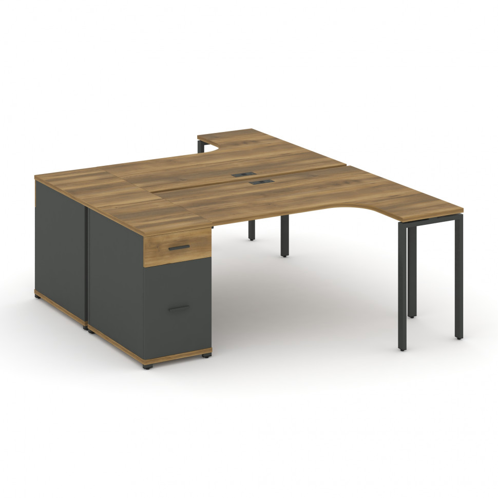 Concept Рабочая станция CN.DSA-403 A Сандал Янтарный/Антрацит/Металл Антрацит 1800*1180*750
