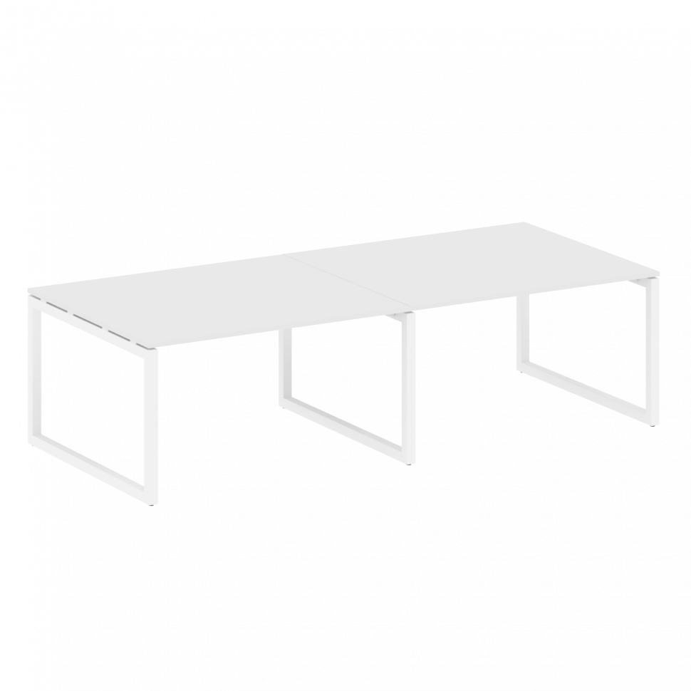 Metal System Quattro Переговорный стол (2 столешницы) на О-образном м/к 50БО.ПРГ-2.3 Белый/Металл Бе Metal System Quattro Переговорный стол (2 столешницы) на О-образном м/к 50БО.ПРГ-2.3 Белый/Металл Бе