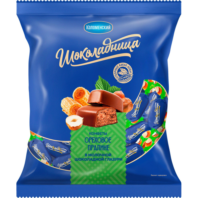 Конфеты пралине Шоколадница в молочной шоколадной глазури (20 шт) 200г