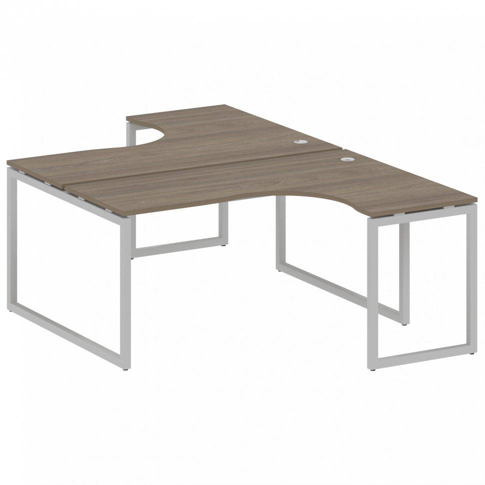 Metal System Quattro Рабочая станция криволинейная на О-образном м/к 40БО.РАС-СА-2.4 Вяз Благородный