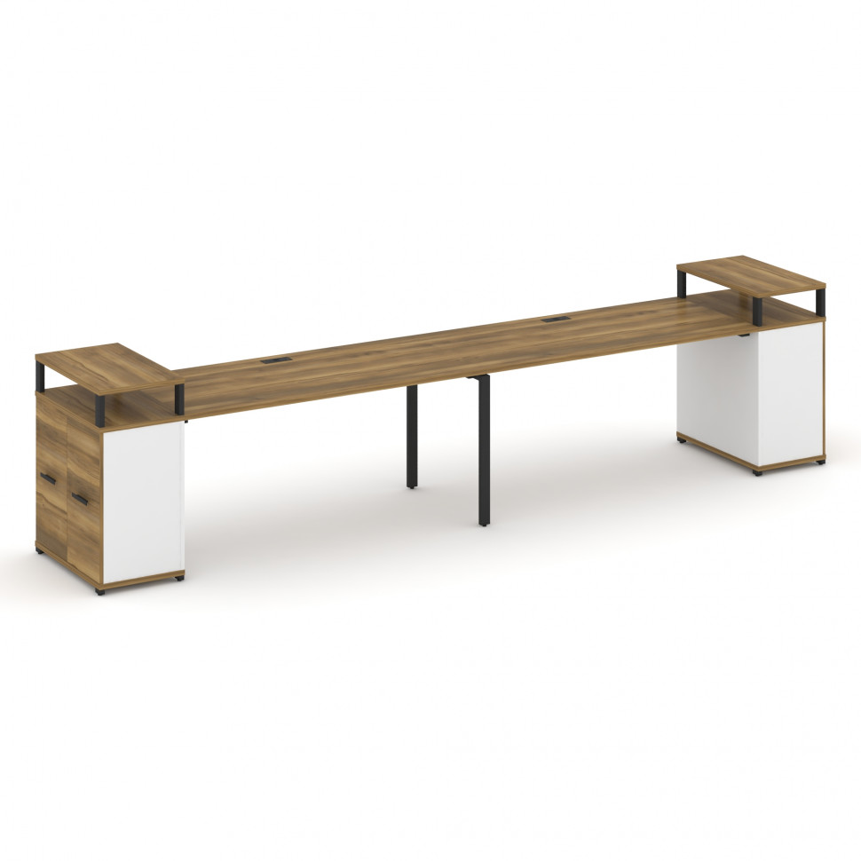 Concept Рабочая станция с опорными распаш. шкафами с верх. горизонтами CN.ORS-224 B Сандал Янтарный Concept Рабочая станция с опорными распаш. шкафами с верх. горизонтами CN.ORS-224 B Сандал Янтарный