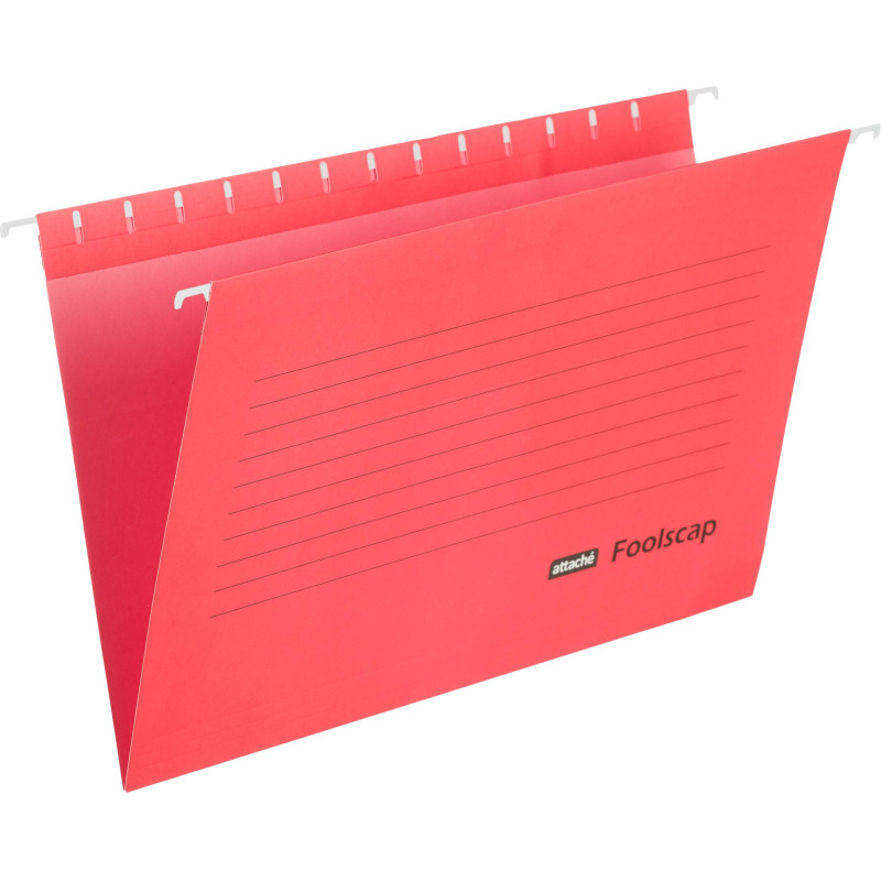 Папка подвесная Attache Foolscap, картон красный, до 200л., 5шт/уп Папка подвесная Attache Foolscap, картон красный, до 200л., 5шт/уп