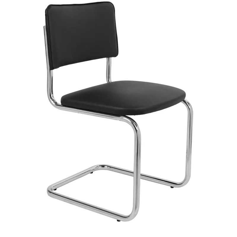 Стул 0MX_UA_Silwia/Сильвия Chrome к/з черный V-4