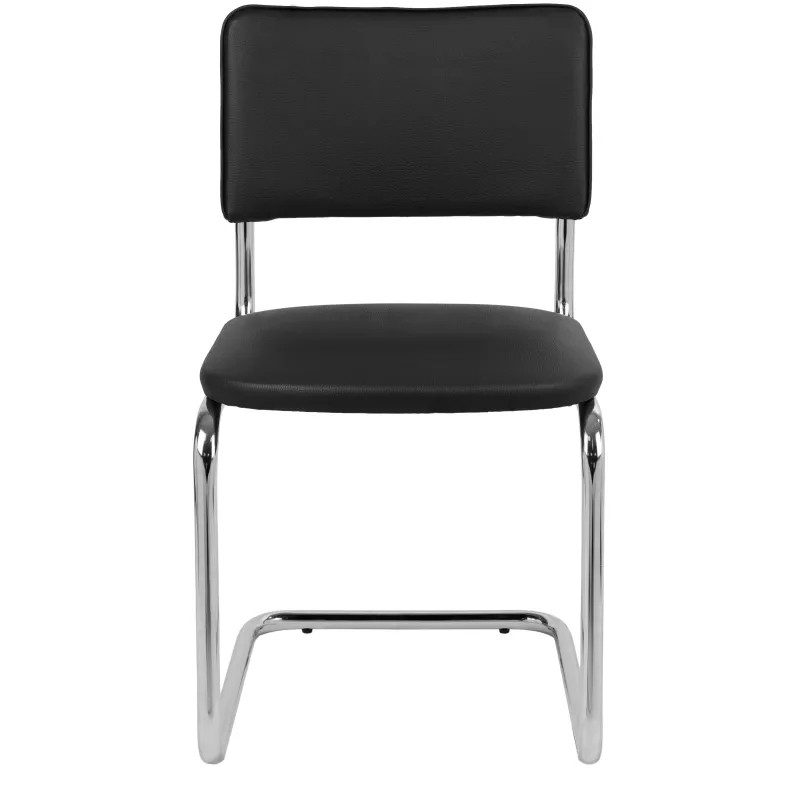 Стул 0MX_UA_Silwia/Сильвия Chrome к/з черный V-4