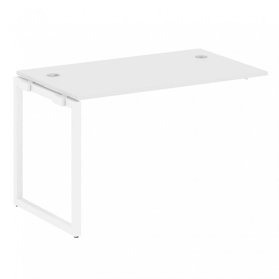 Metal System Quattro Проходной элемент рабочей станции на О-образном м/к 40БО.ПРС-СП-1.2 Белый/Метал