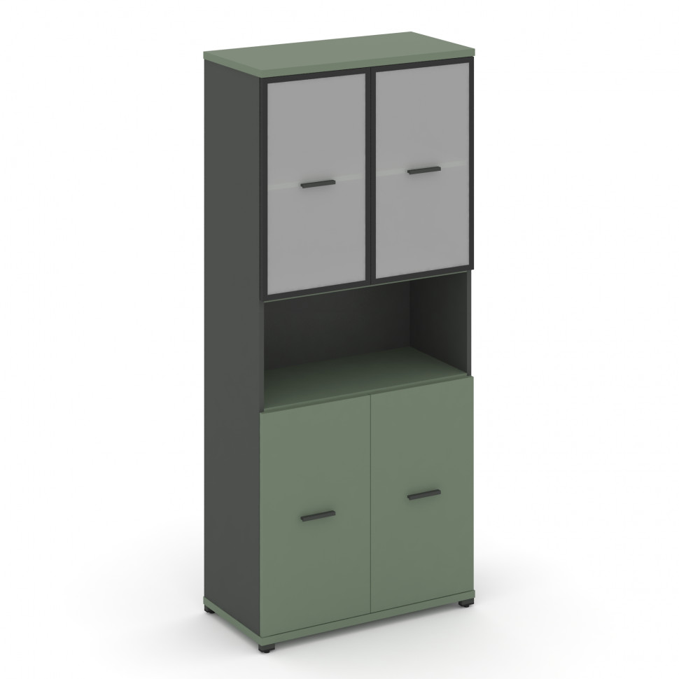 Concept Шкаф 1 широкая секция, 5 ниш CN.STS.E-513 RMB A Кобо/Антрацит/Металл Антрацит/Сатин 836*420*