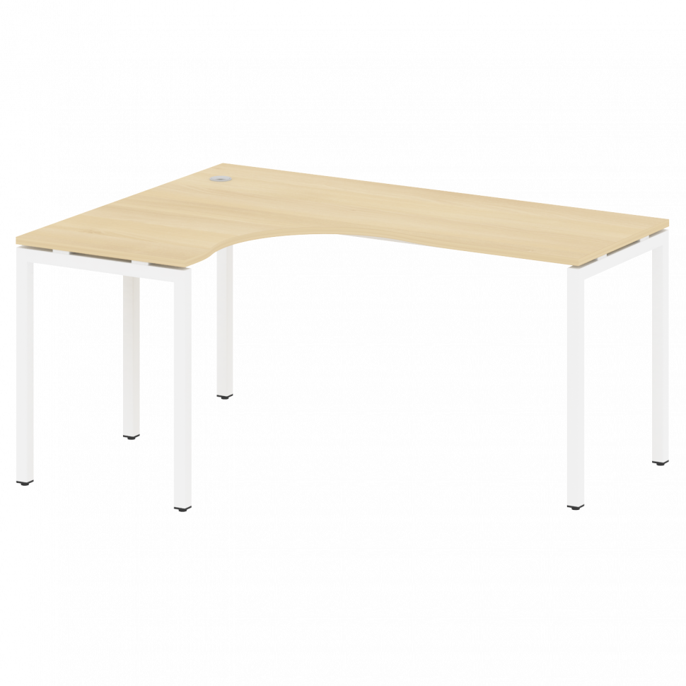 Metal System Quattro Стол криволинейный левый на П-образном м/к 40БП.СА-4 (L) Акация Лорка/Металл Бе