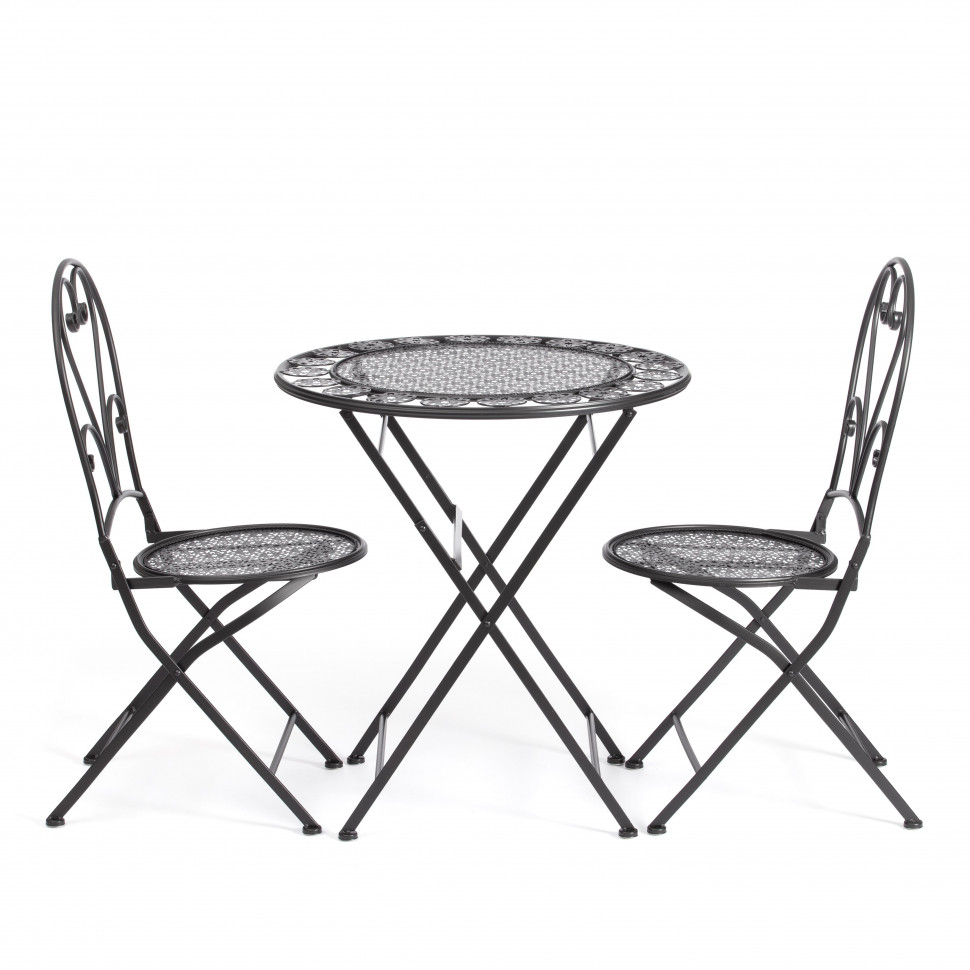 Стол Patio (PL08-11139) стальной сплав, черный, 70х75см