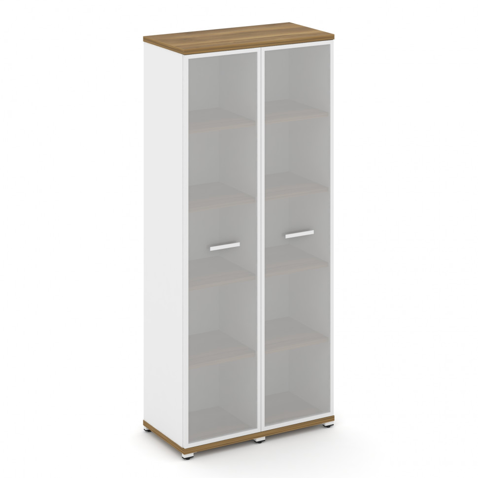 Concept Шкаф 2 узкие секции, 5 ниш CN.STU-528 RMW W Сандал Янтарный/Белый Бриллиант/Металл Белый/Сат